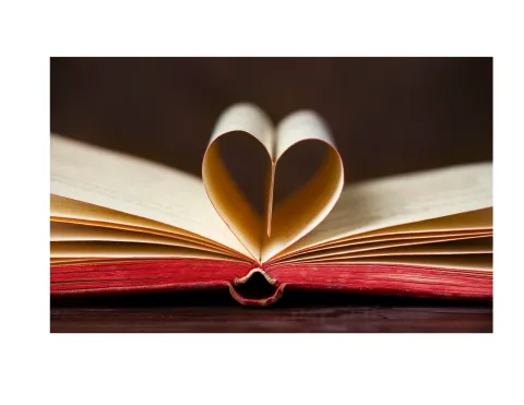 Book with a heart.